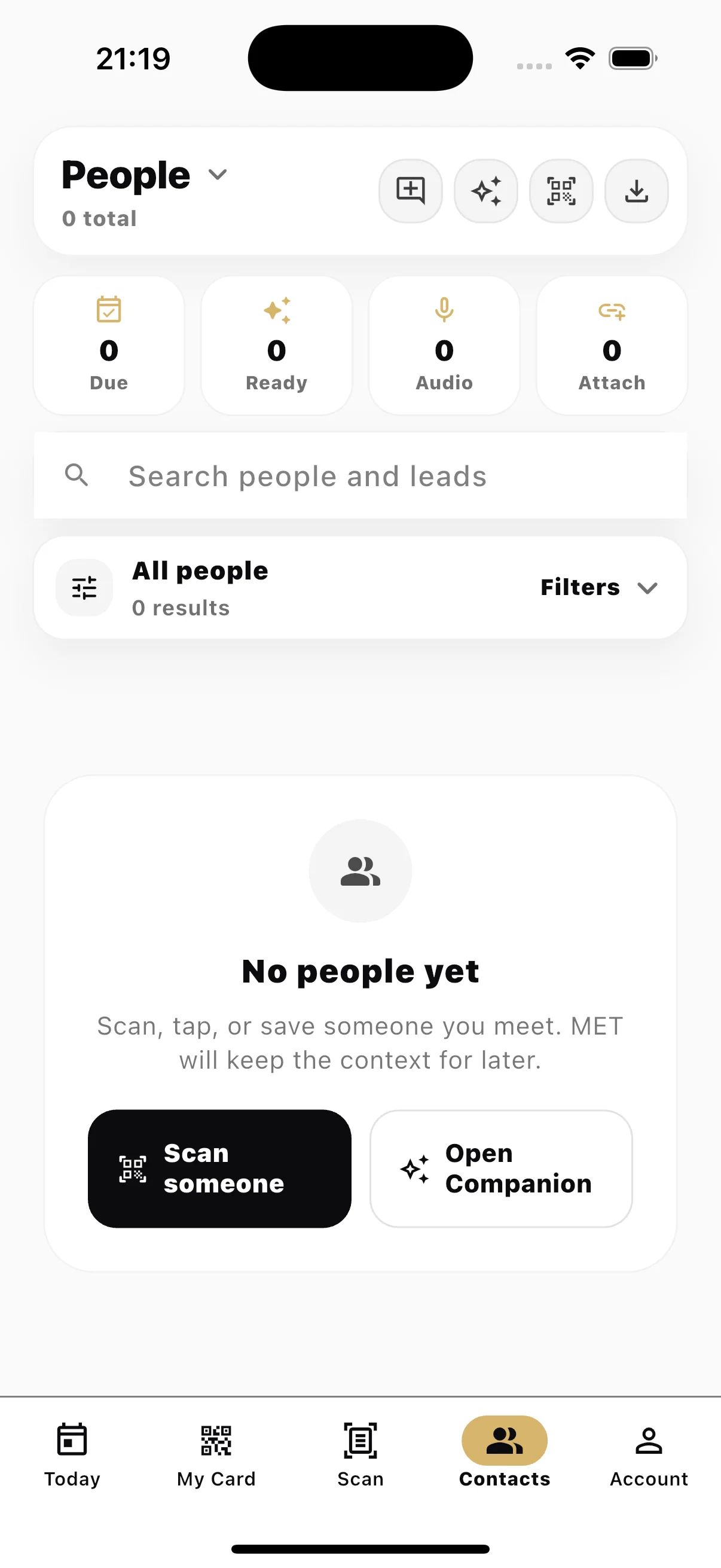 MET People screen